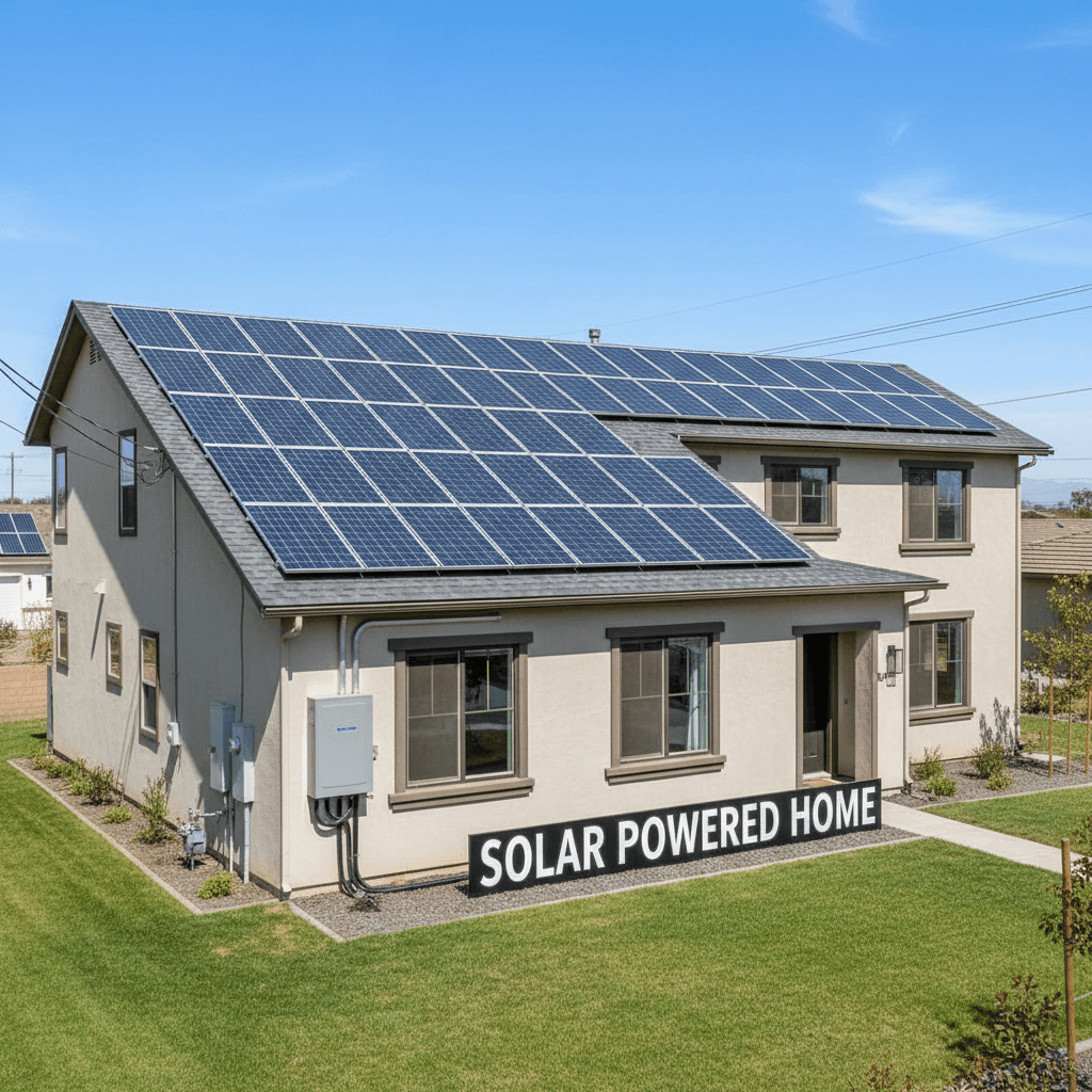 complete on-grid solar system installation on residential property